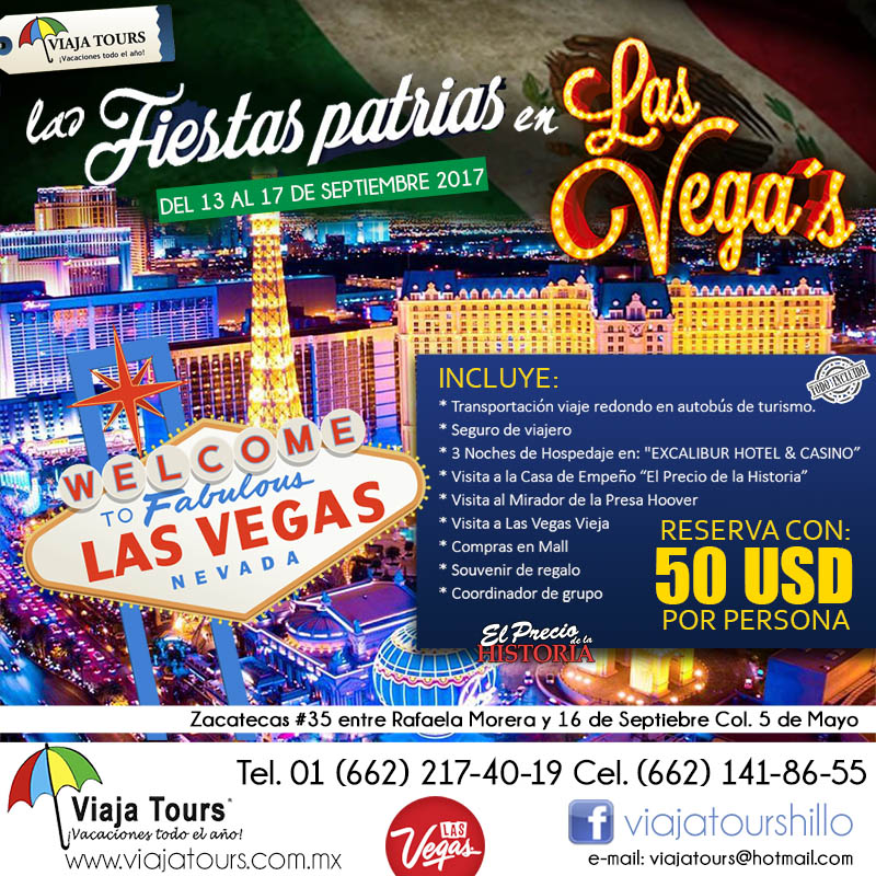 Viaja Tours ¡Vamos a Las Vegas en Septiembre! • CUPOSON