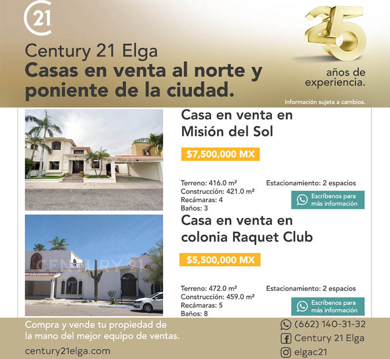 Century 21 Elga ? Propiedades en venta al norte y poniente de la  ciudadCentury 21 Elga - Cuposon